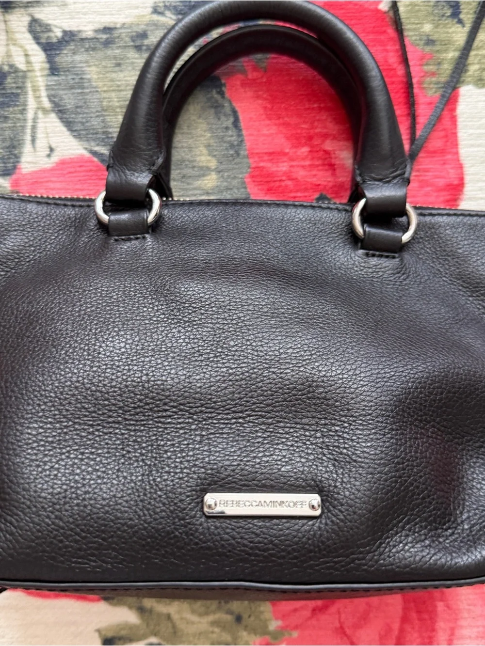 Rebecca Minkoff Micro Moto Black Leather Satchel
